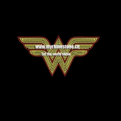 Wonder Woman Logo Hotfix Rhinestone Transfer