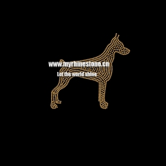 Dog Iron on Rhinestone Sticker Design