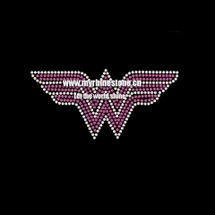 Pink Wonder Woman Logo Rhinestone Iron on Transfer