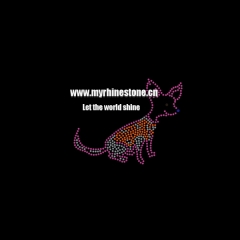 Pink Dog Hot-fix Rhinestone Motif