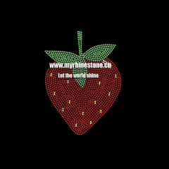Cute Strawberry Iron on Motif for Garment or Bag