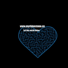 Heart Shape Maze Hot fix Rhinestone Design Transfers
