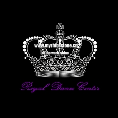 Royal Dance Center with Crown Logo Rhinestone Transfers