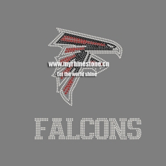 FALCONS Eagle Logo Hotfix Rhinestone Transfers