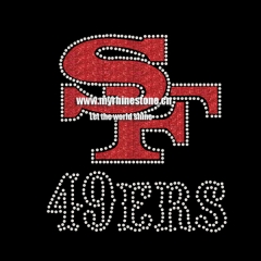 SF 49ERS Hotifx Rhinestone And Glitter Transfers