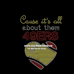 Cause It's All About 49ers! Rhinestone Transfers