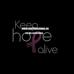 Keep Hope Alive Iron On Rhinestone Transfer