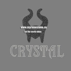 Crystal Customized Devil Rhinestone Motif Iron on
