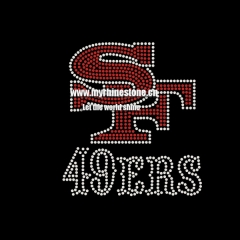 SF 49ers Hot Fix Rhinestone Transfer for Garment