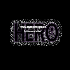 Hero Iron On Rhinestone Design