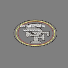 SF 49ers Logo Rhinestone Transfer for Garment