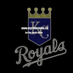 Royals KC Rhinestone Motif Iron on