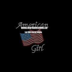 American Girl Heat Press Rhinestone Design