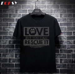 Love Rescue It Hot Fix Rhinestone Design