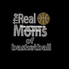 Real Moms Of Basketball Hot Fix Rhinestone Transfer