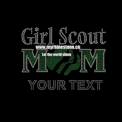 Girl Scout Mom Iron On Rhinestone Transfer