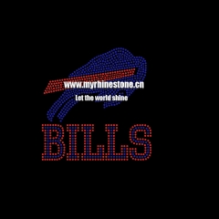 Bills Hot Fix Rhinestone Transfer