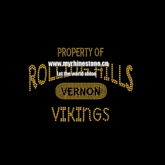 Property Of Rolling Hills Vernon Vikings Rhinestone Motif