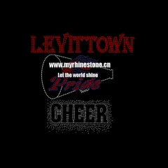 Levittown Cheer Hot Fix Rhinestone Transfer