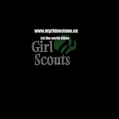 Girl Scouts Iron On Rhinestone Transfer