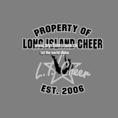 Property Of Long Island Cheer Est.2008 Rhinestone Transfer