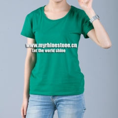 Green Round Cotton T-shirts