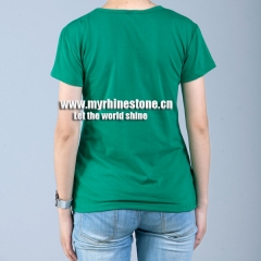 Green Round Cotton T-shirts
