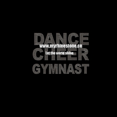 Dance Cheer Gymnast Letter Heat Rhinestone Motif