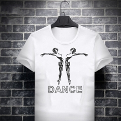 Crystal Gymnastic Dance Hot Fix Rhinestone Transfer Motifs Iron on T-shirt