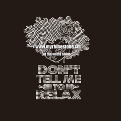 Custom Afro Girl Don't Tell Me To Relax Motif Hot Fix Strass Rhinestone Heat Transfer Design Iron on Clothing