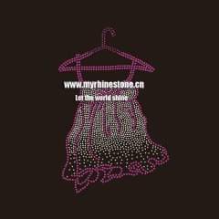 Custom Afro Beauty Skirt Hot Fix Motif Rhinestone Heat Transfer