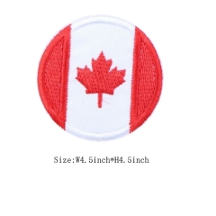 Custom Iron on Canada Flag Embroidery Patch Design For Clothes