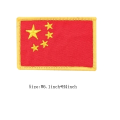 Custom Iron on China Flag Embroidery Patch Design For Clothes