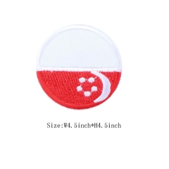 Custom Iron on Singapore Flag Embroidery Patch Design For Clothes