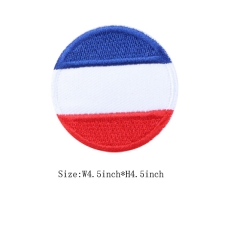 Custom Iron on France Flag Embroidery Patch Design For Clothes