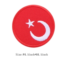 Custom Iron on Turkey Flag Embroidery Patch Design For Clothes