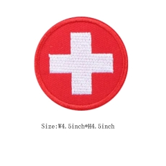 Custom Iron on Switzerland Flag Embroidery Patch Design For Clothes