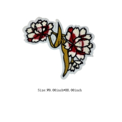 Custom Flower Motif Iron on Embroidery patch Design