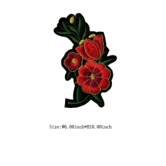 Custom Flower Iron on Design Embroidery patch