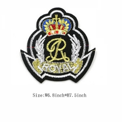 Custom Iron on Embroidery Letter R Patch Design For Clothes