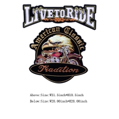 Custom Silver Live To Ride Falcon Iron on Design Embroidery patch
