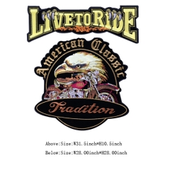 Custom Live To Ride Falcon Iron on Design Embroidery patch