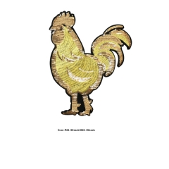 Wholesale Chicken Design Embossed Custom Embroidery Patch
