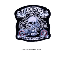 Custom Skull Motif Self-adhesive Backing Embroidery patch