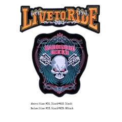 Custom Topaz Live To Ride Skull Iron on Design Embroidery patch