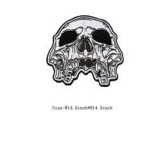 Custom Skull Iron on Motif Embroidery patch