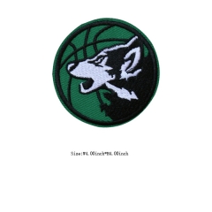 Custom Cheap Iron on Backing Wolf Embroidered Patch