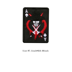 Custom Black Heat Seal Heart A Motif Embroidery patch