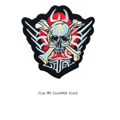2018 Hot Sale Skull Embroidery Patch/badge