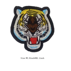 High Quality Custom Tiger Embroidery 3d Patch Wholesale